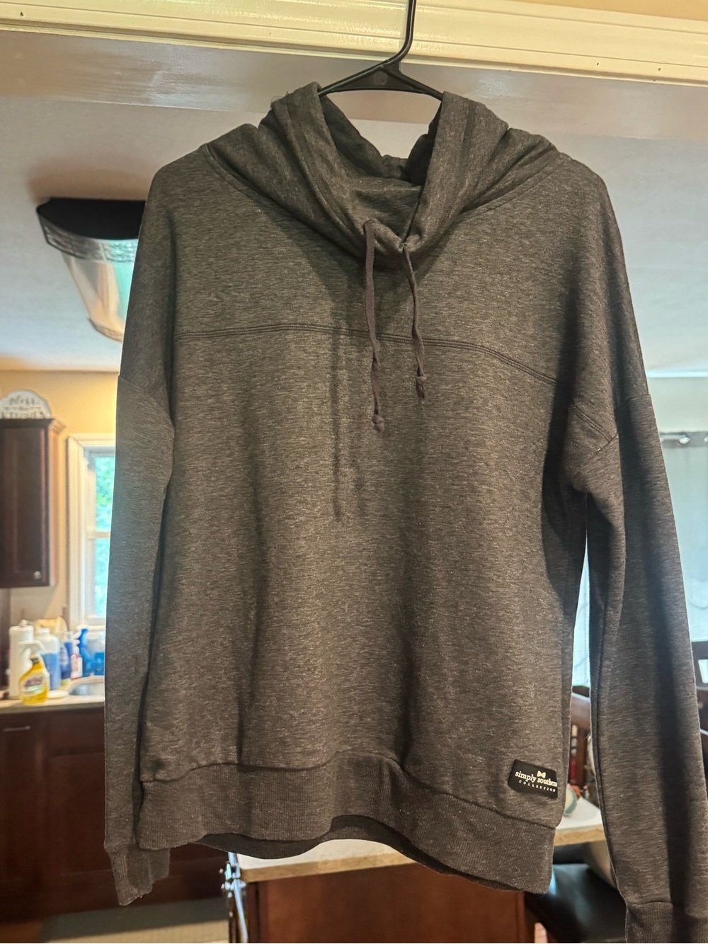 Women’s Casual Dark Gray Pullover Sweatshirt